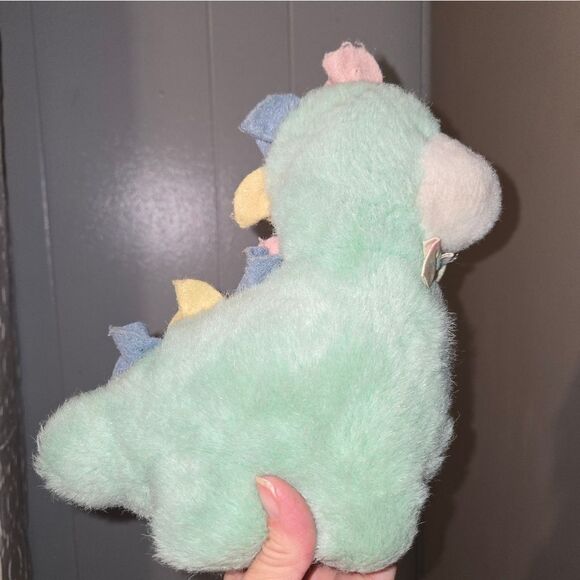 Vintage Eden Dinosaur Plush Musical Head Moves Pastel Green Working Conditions - Picture 1 of 16